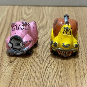 Vintage Hallmark Road Rovers vehicles Vroom Broom and Road Hog. Chippy paint.